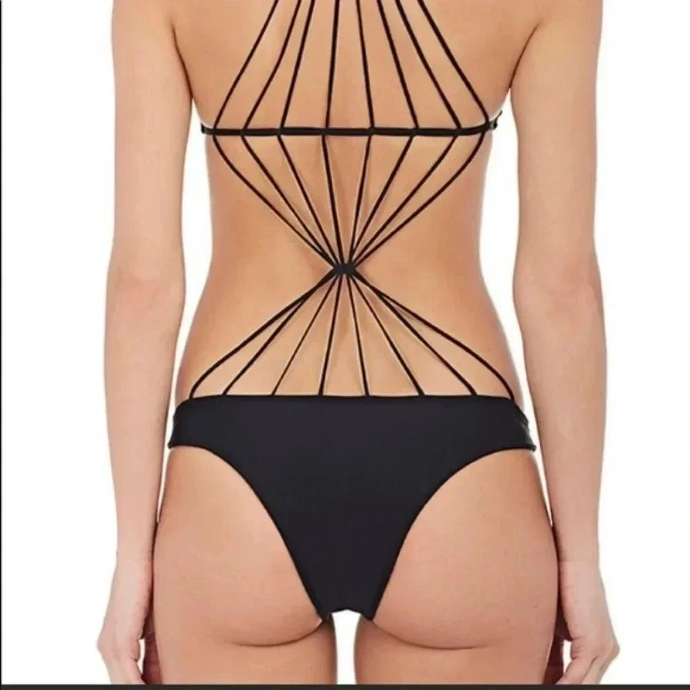 Mikoh Seychelles Monokini One Piece Swimsuit, bird of paradise pink